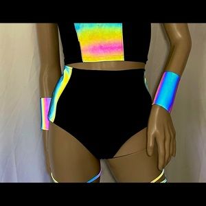 Rainbow Reflective arm cuffs
